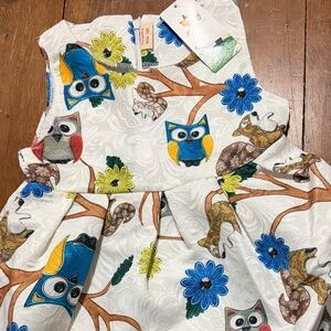 miaodue kid girls dress 120 Owl theme Boutique Dress